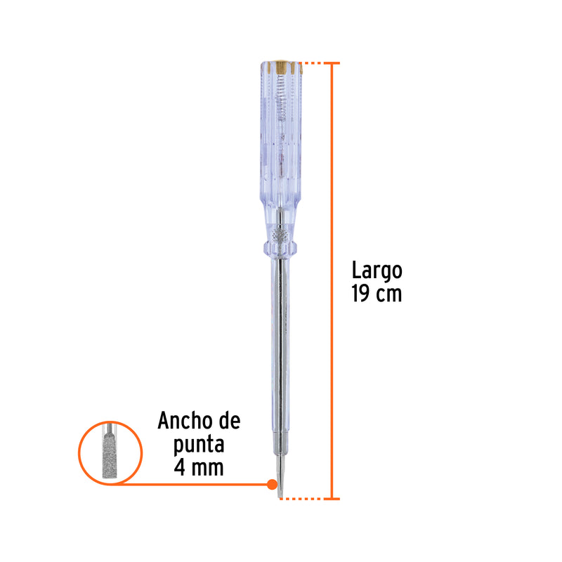 Probador corriente alterna tipo desarmador 19cm