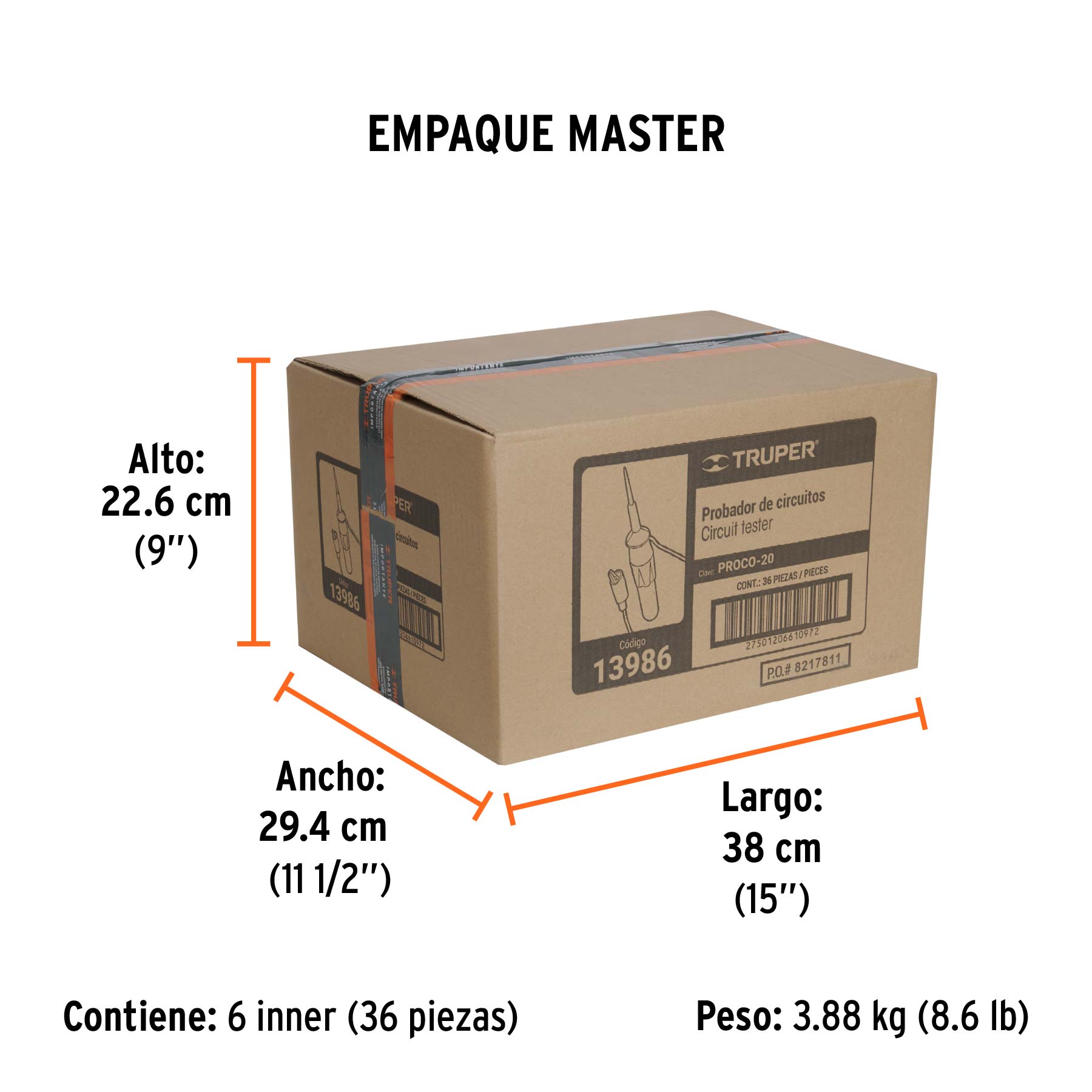 Probador de corriente 20 cm