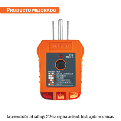 Probador de receptáculo