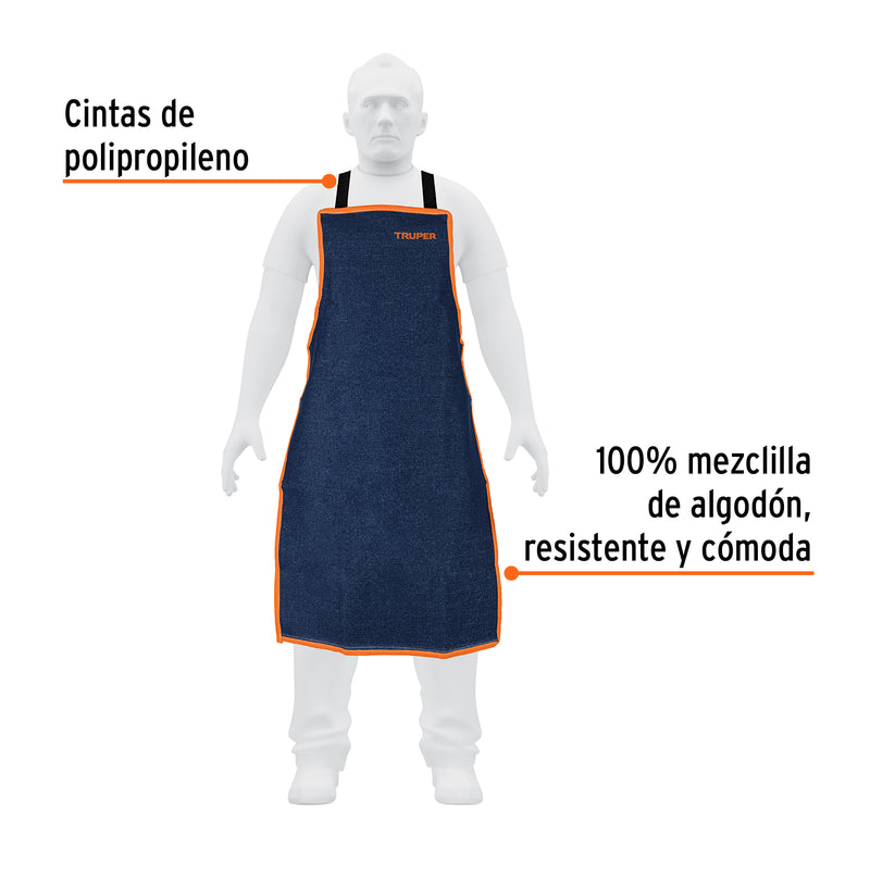 PETO  PROTECCION DE SOLDAR DE MEZCLILLA