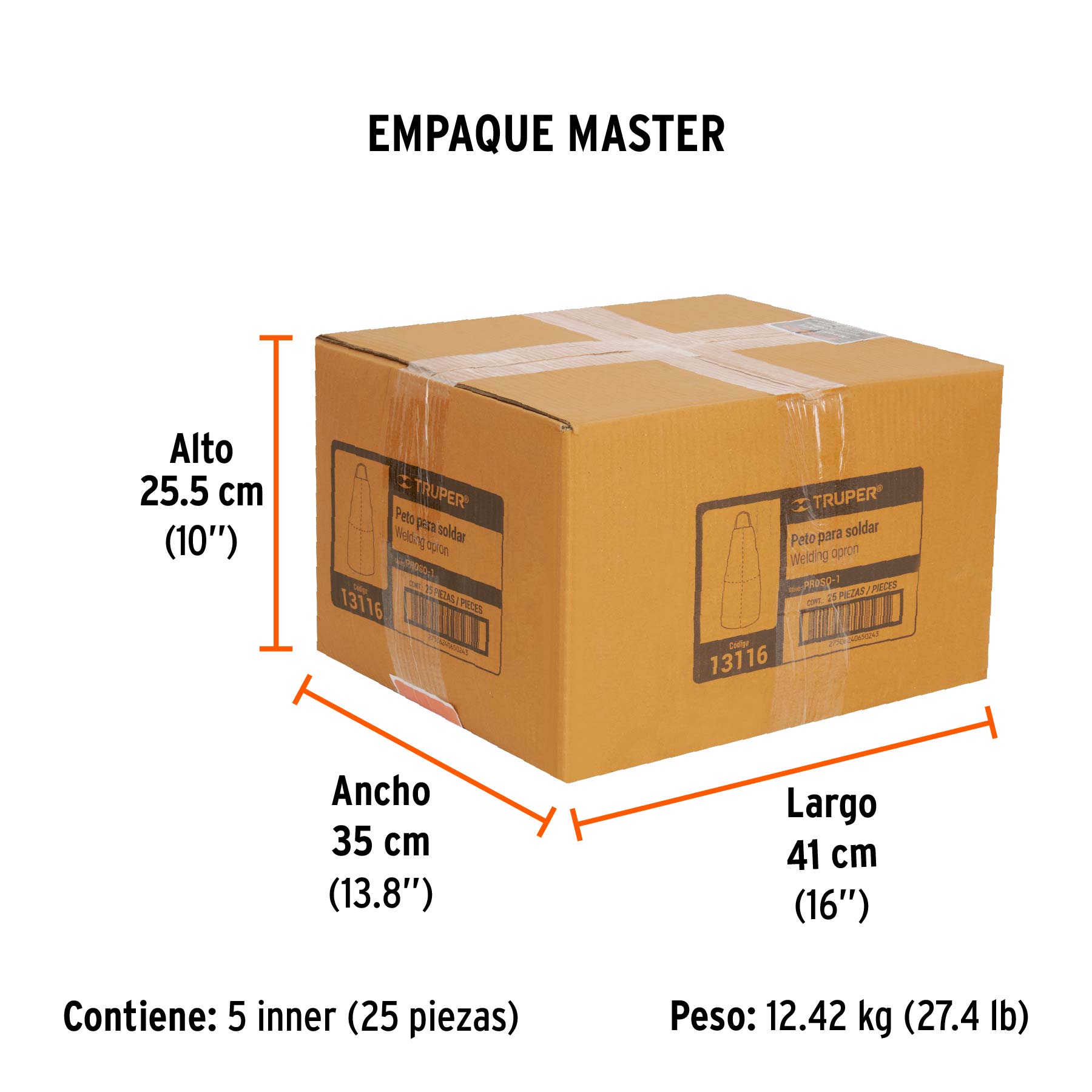 Protección para soldar, peto de carnaza