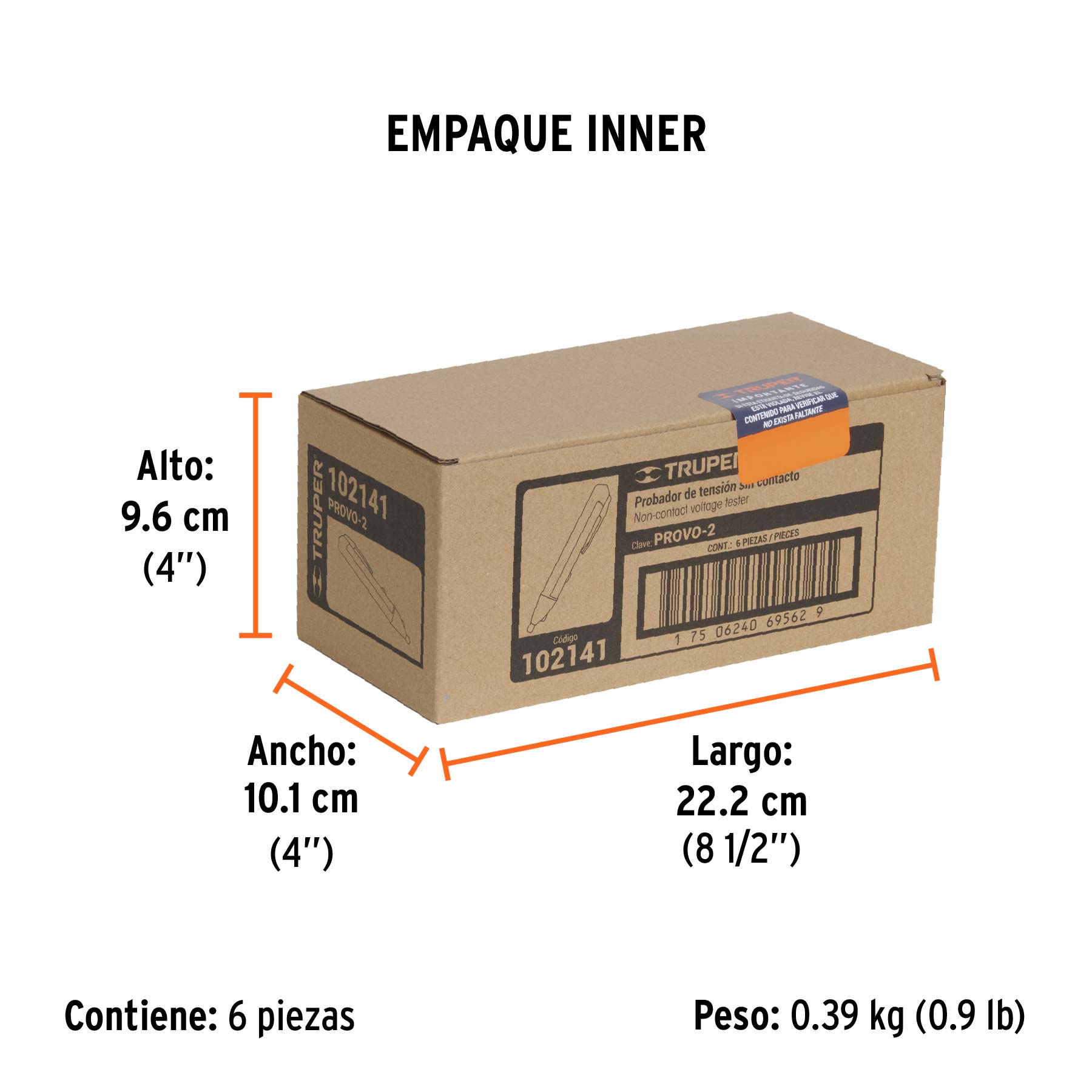 Probador de tensión sin contacto tipo pluma, Truper