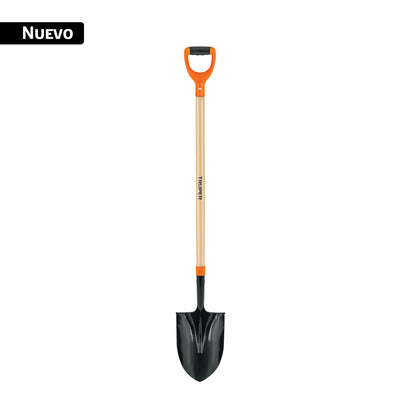 Pala redonda T-2000, puño 'Y', mango 36', TRUPER