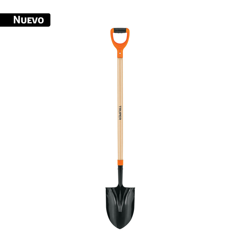 Pala redonda T-2000, puño 'Y', mango 36', TRUPER