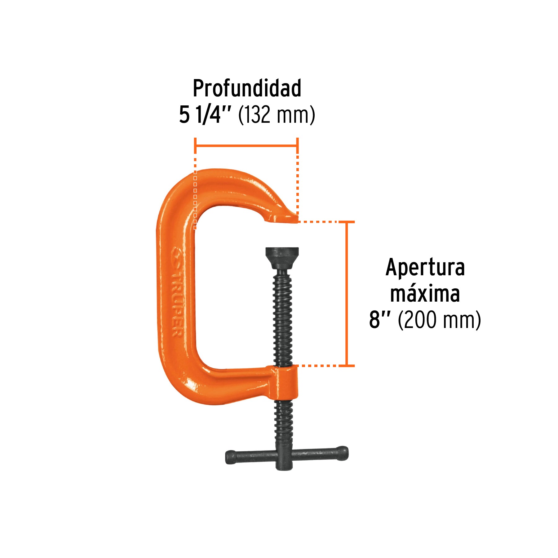 Prensa forjada en acero, 8"