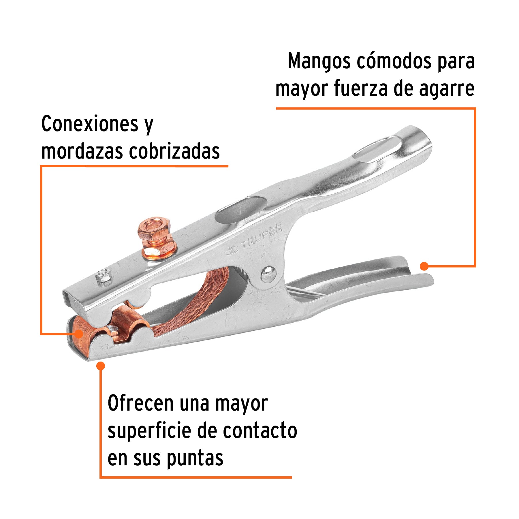 Pinza para tierra de 500 a