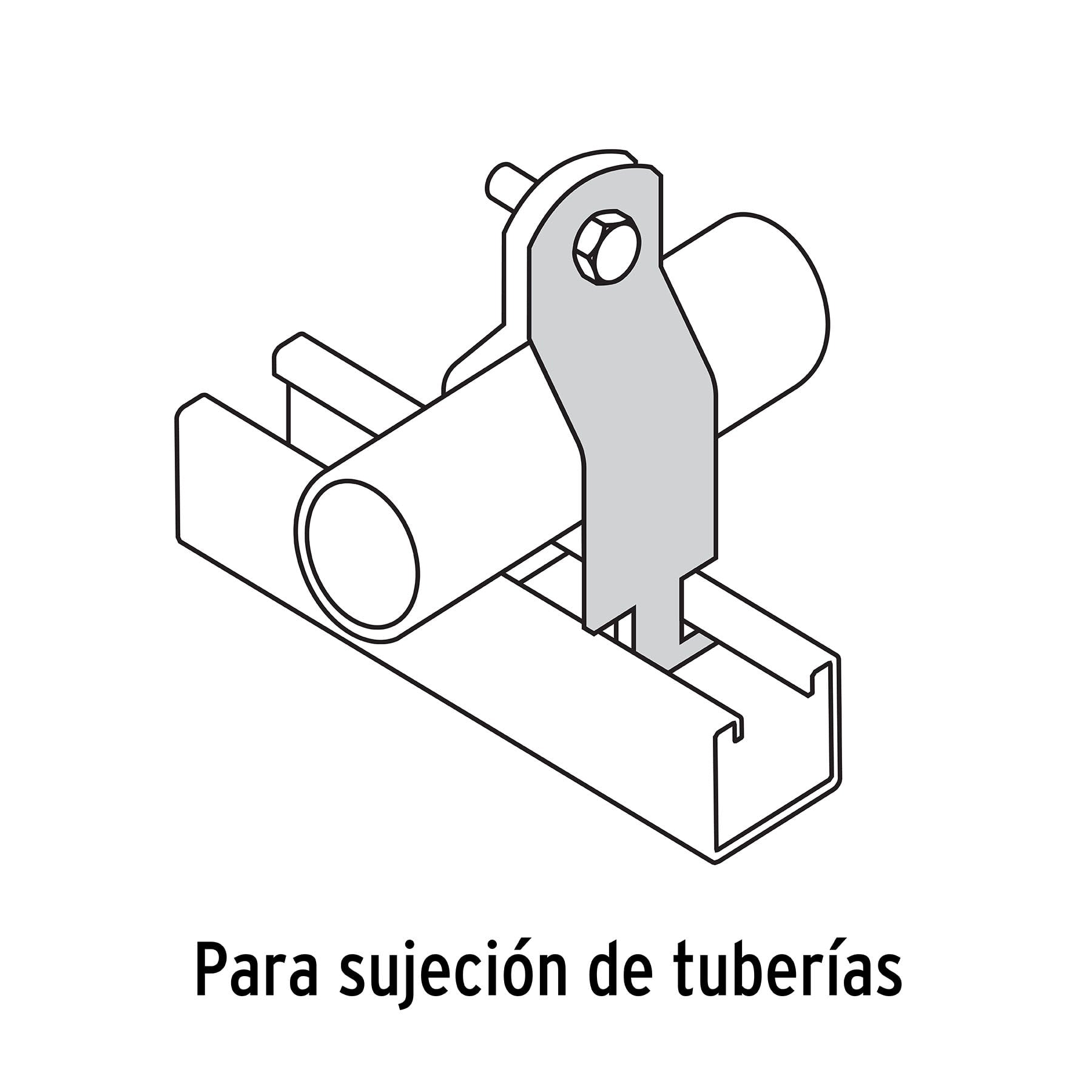 Abrazadera para unicanal de 1 1/2', Volteck