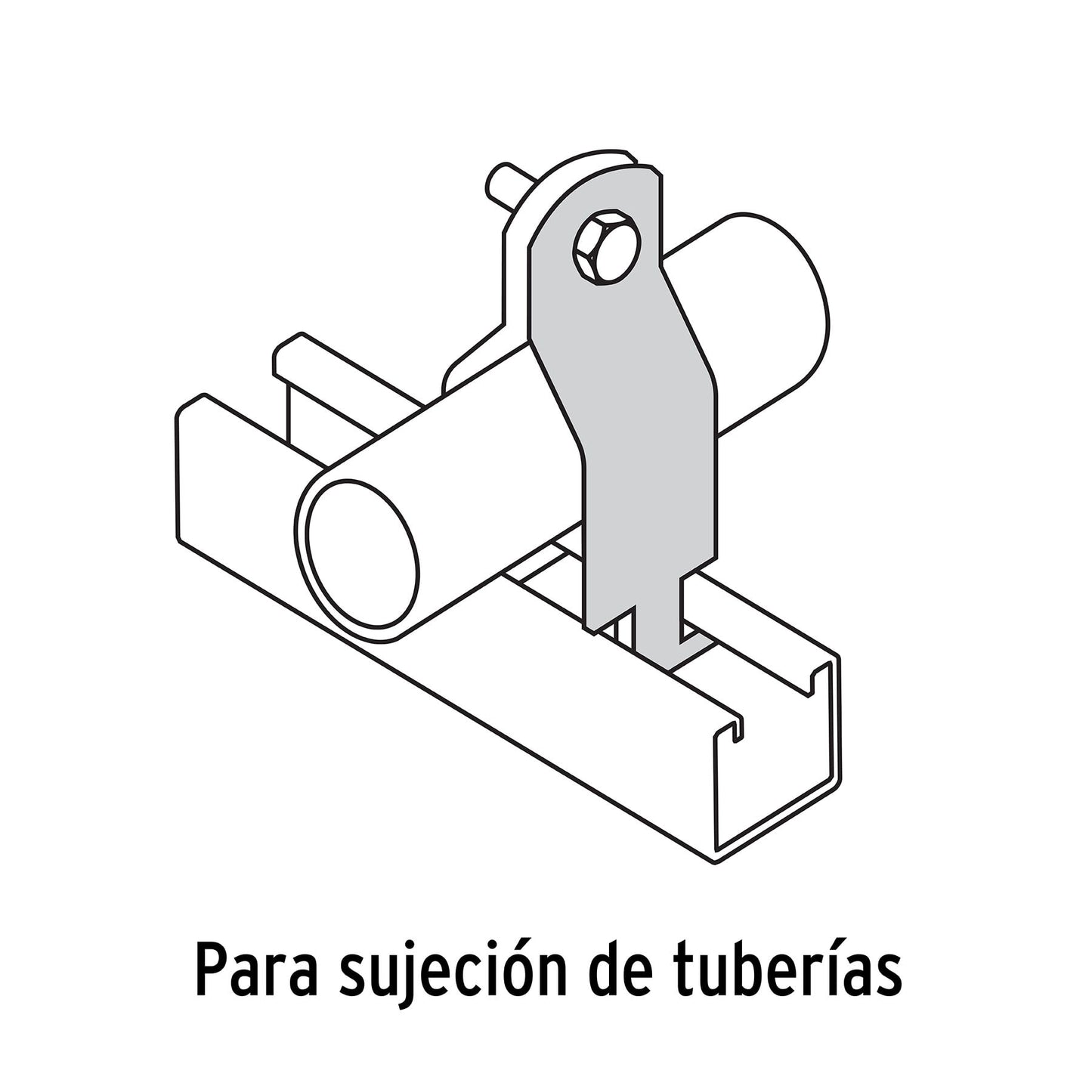 Abrazadera para unicanal de 1 1/4', Volteck