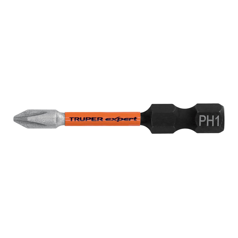 Estuche con 5 puntas de cruz PH1 de impacto largo 2'