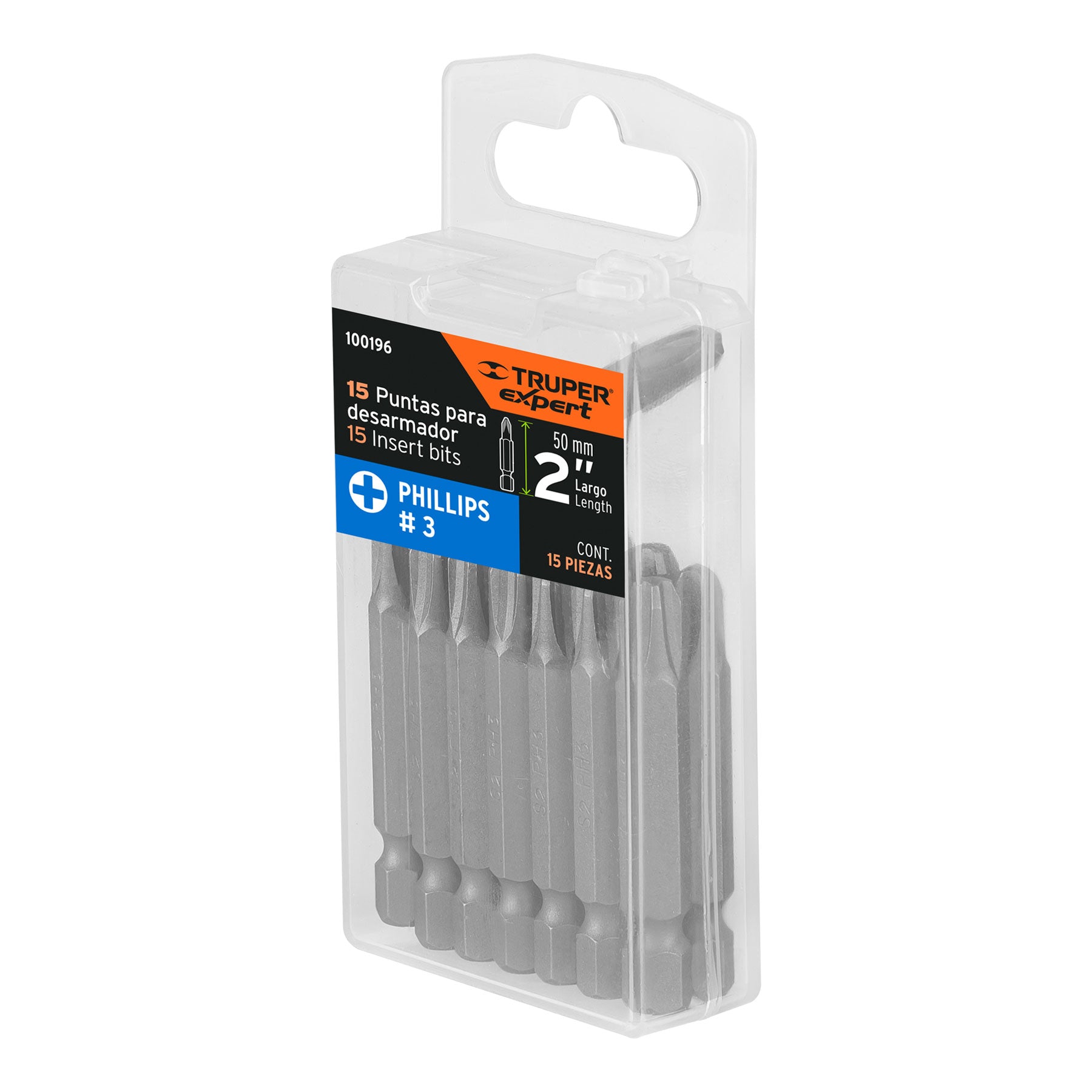 Puntas para desarmador Phillips PH3, 2", 15 piezas