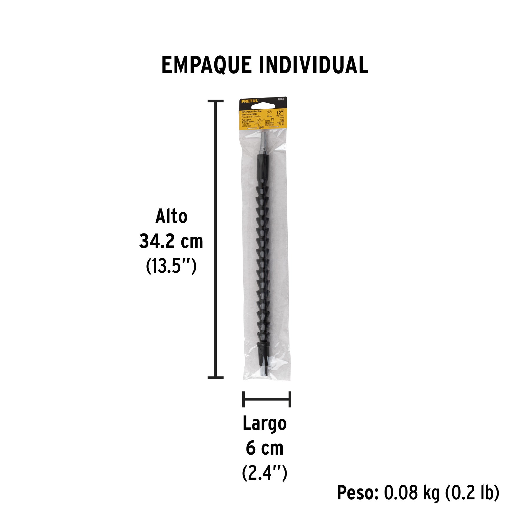 Extensión 12' flexible para atornillar, Pretul