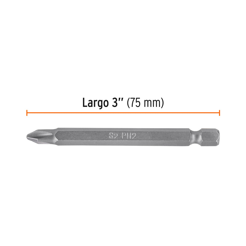 Puntas para desarmador Phillips PH2, 3", 5 piezas