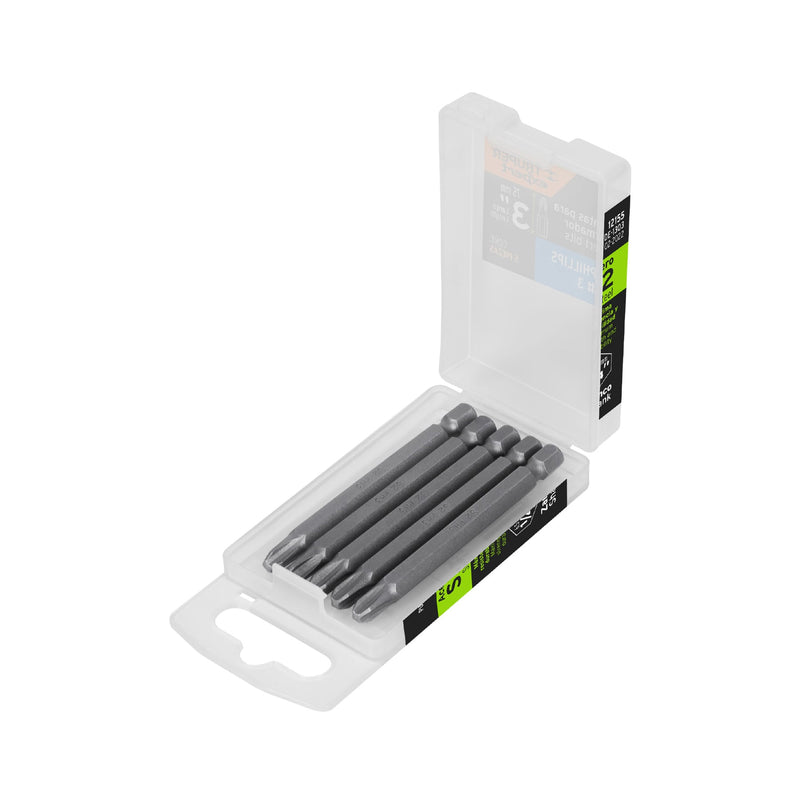 Puntas para desarmador Phillips PH3, 3", 5 piezas