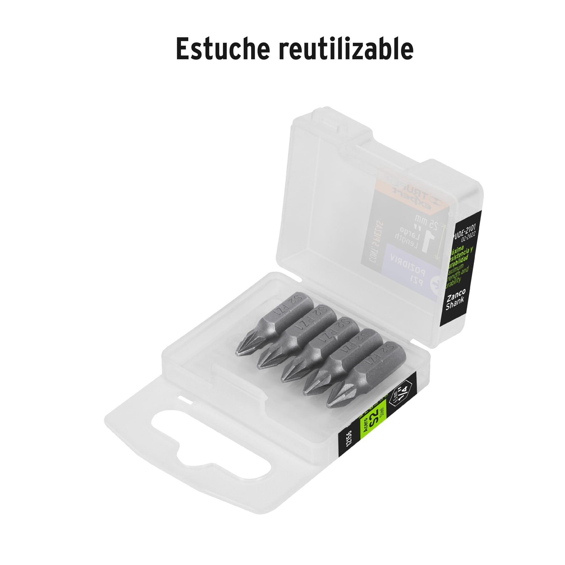 Puntas para desarmador Pozidriv, PZ1, 1", 5 piezas