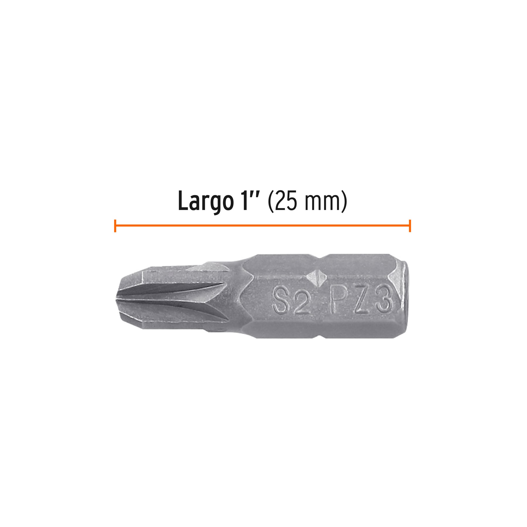 Puntas para desarmador Pozidriv, PZ3, 1", 5 piezas