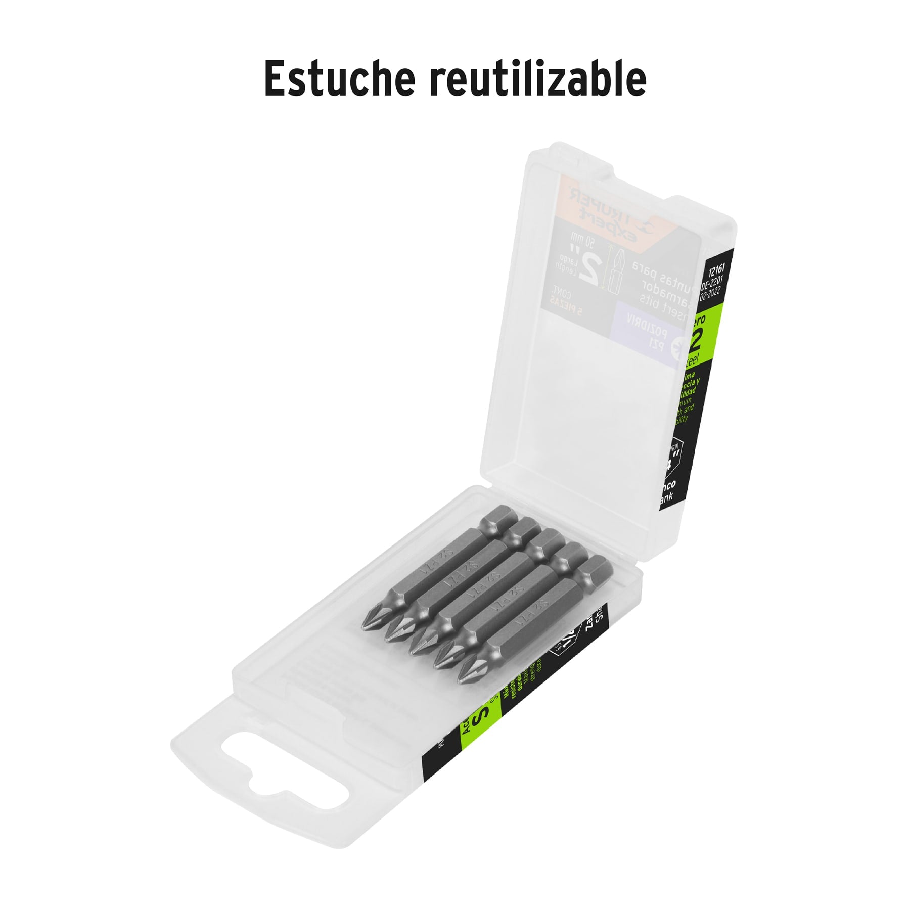 Puntas para desarmador Pozidriv, PZ1, 2", 5 piezas