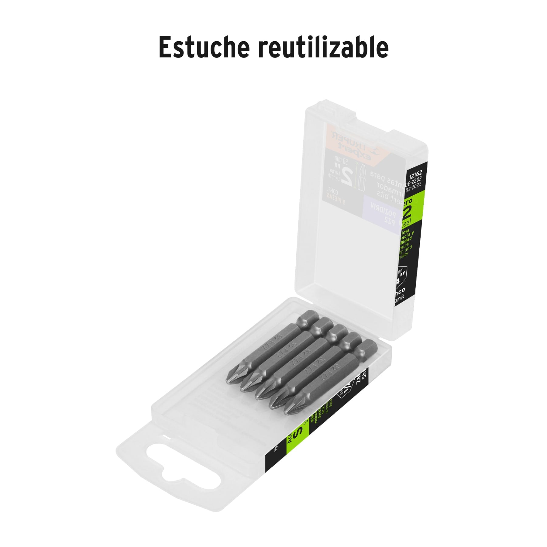 Puntas para desarmador Pozidriv, PZ2, 2", 5 piezas