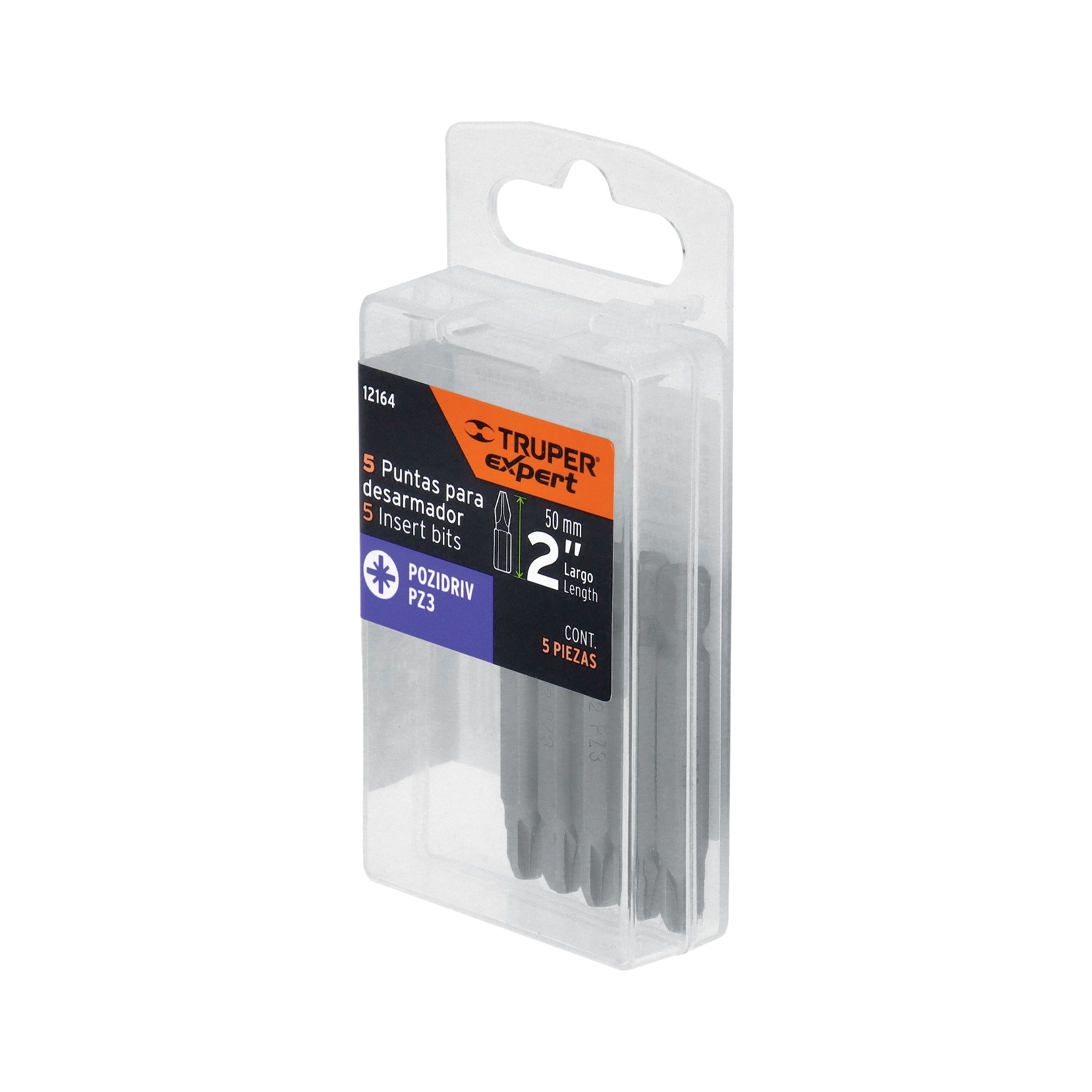 Puntas para desarmador Pozidriv, PZ3, 2", 5 piezas