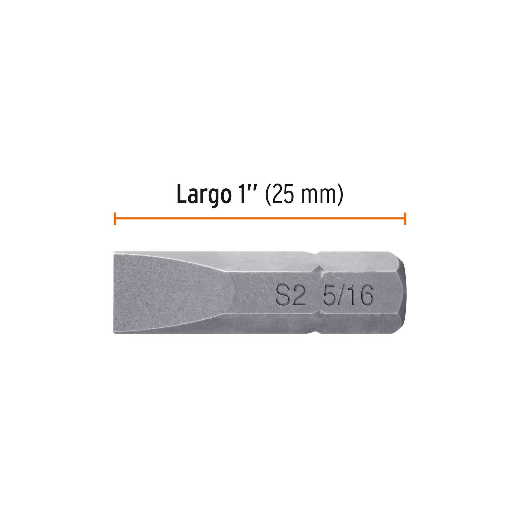 Puntas para desarmador planas, P31, 1", 5 piezas