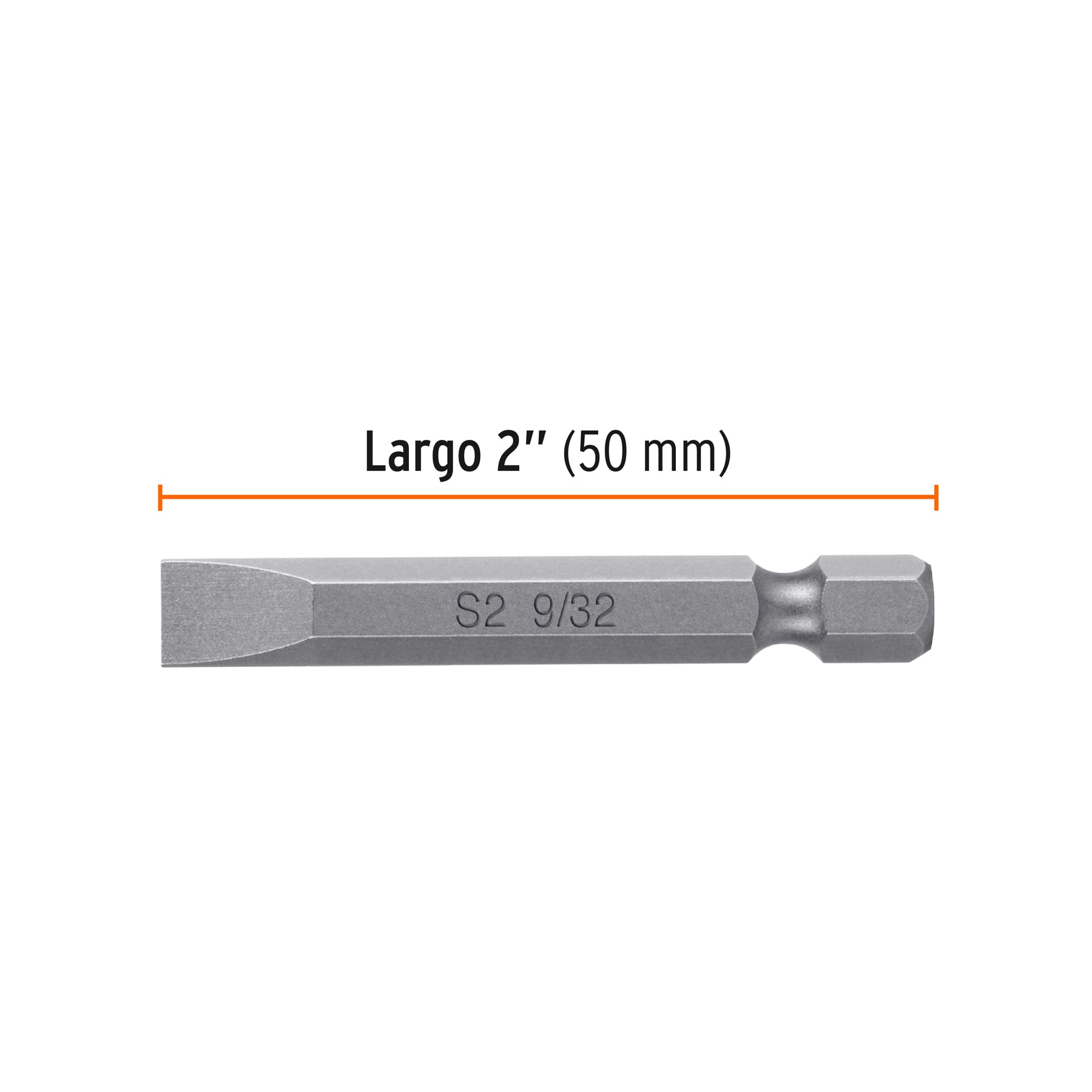 Puntas para desarmador planas, P28, 2", 5 piezas