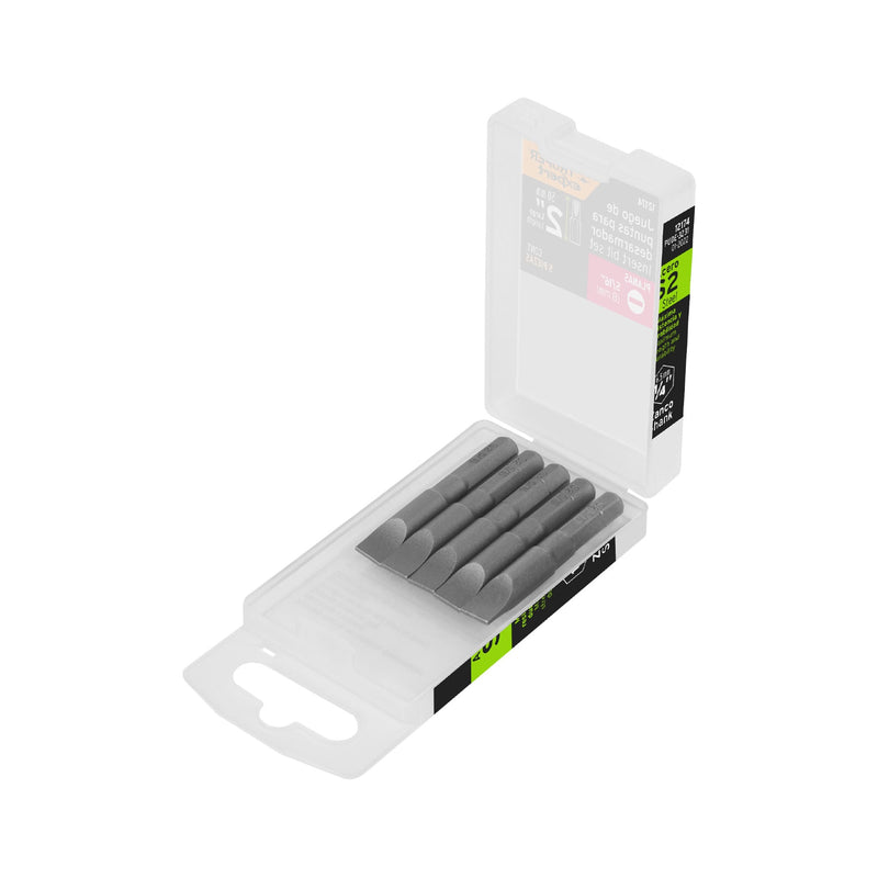 Puntas para desarmador planas, P31, 2", 5 piezas