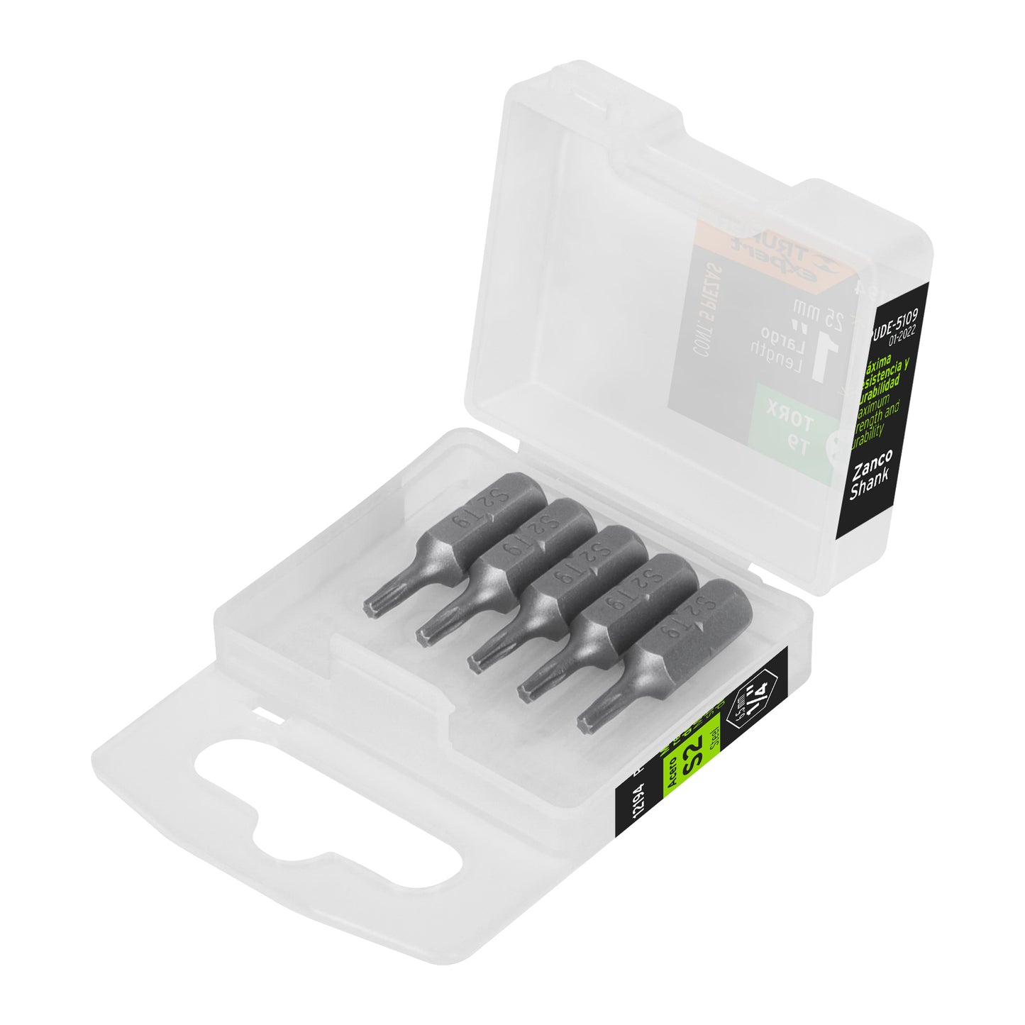 Puntas para desarmador Torx T9, 1", 5 piezas