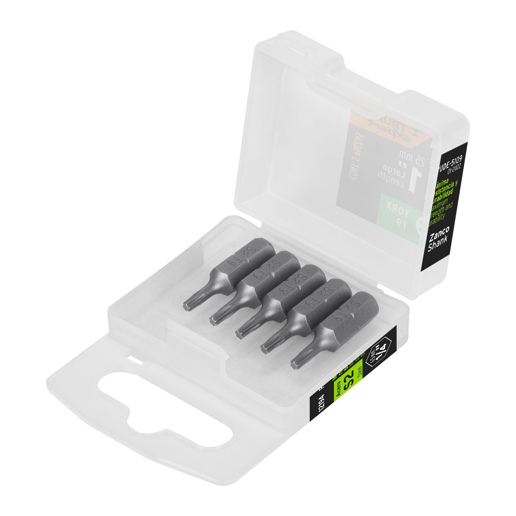 Puntas para desarmador Torx T9, 1", 5 piezas