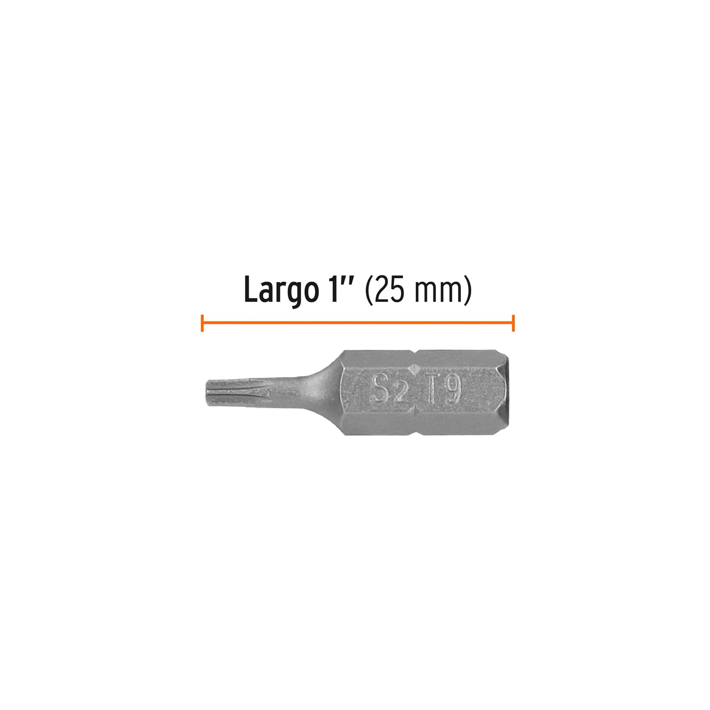 Puntas para desarmador Torx T9, 1", 5 piezas