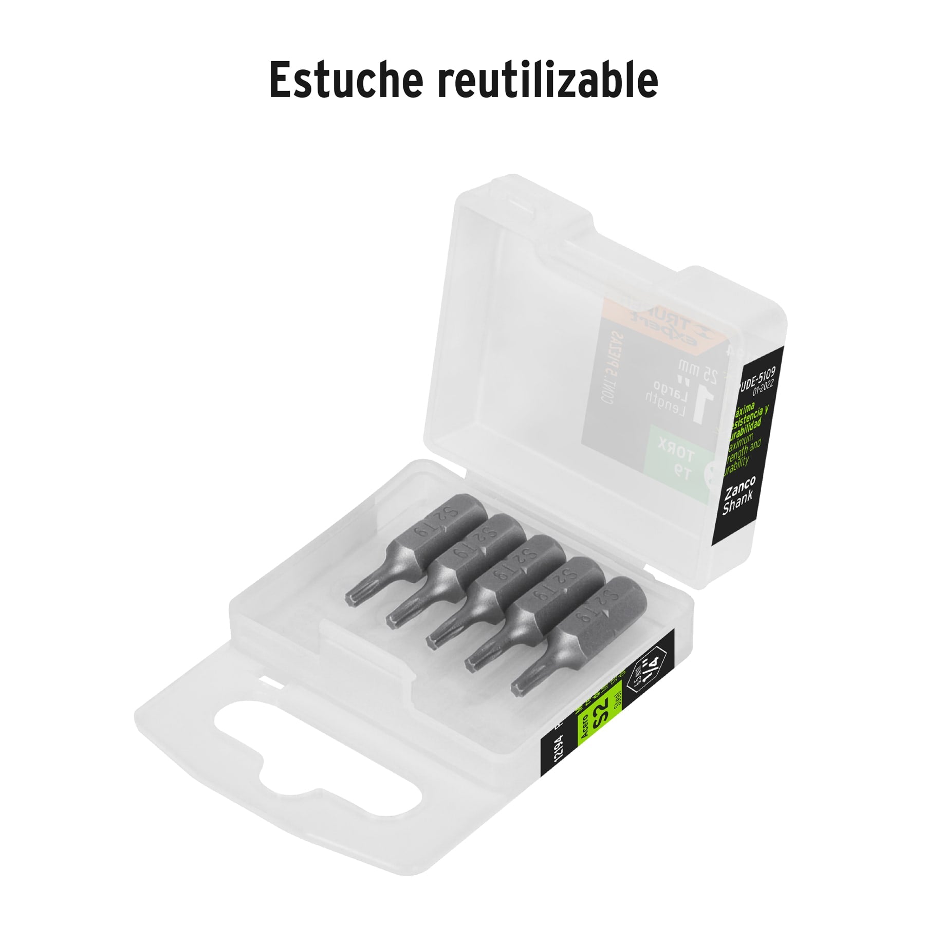 Puntas para desarmador Torx T9, 1", 5 piezas