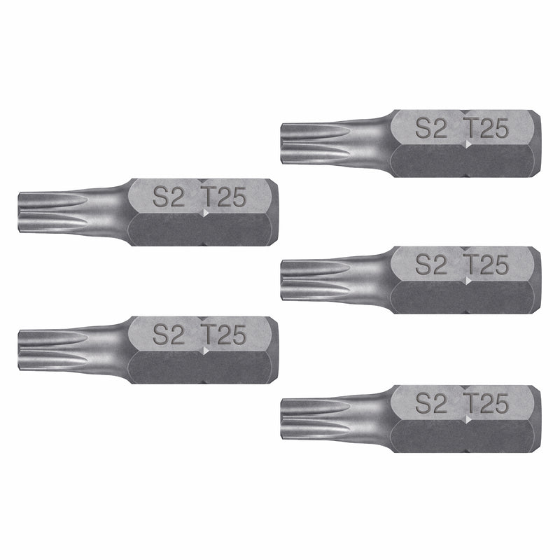 Puntas para desarmador Torx T25, 1", 5 piezas