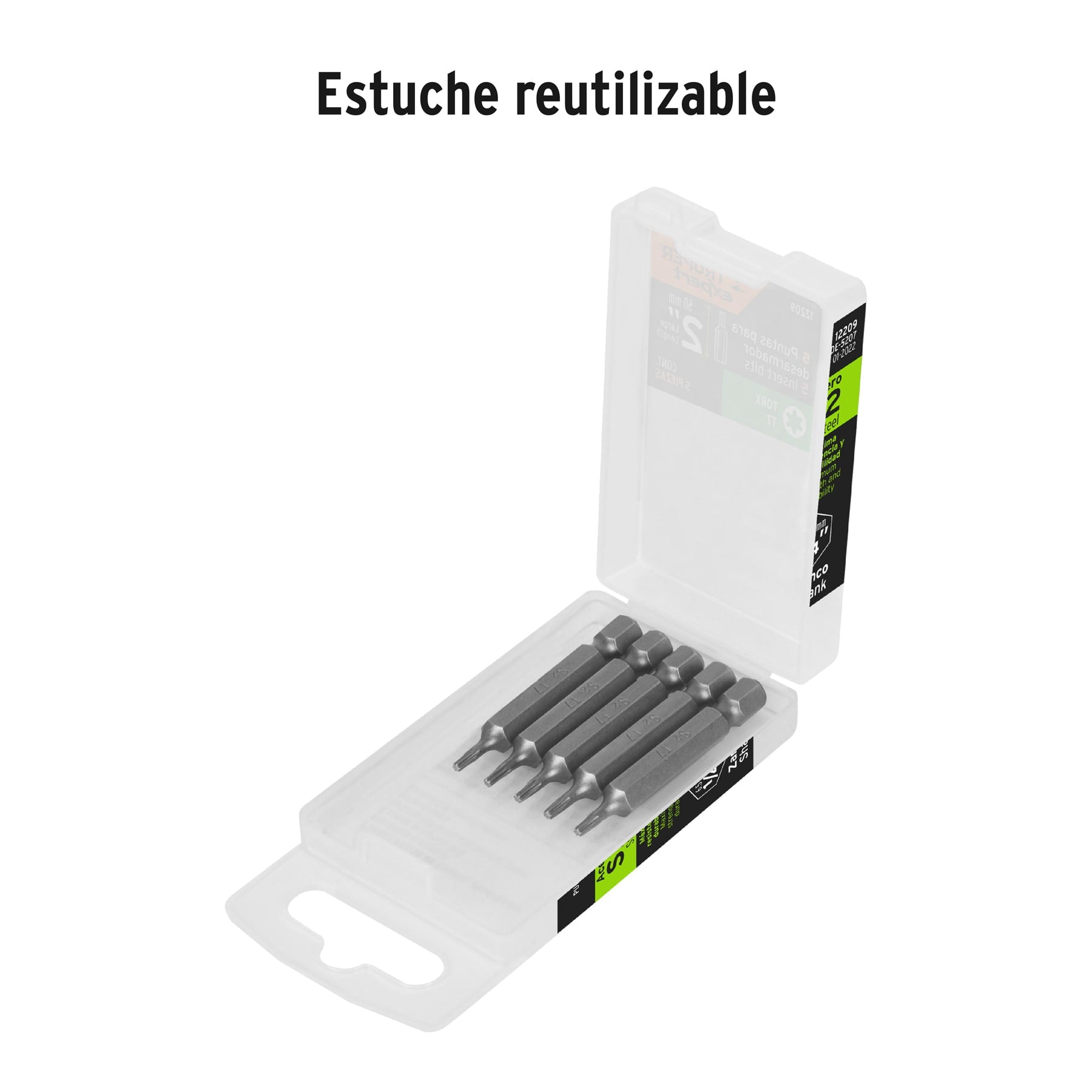Puntas para desarmador Torx T7, 2", 5 piezas
