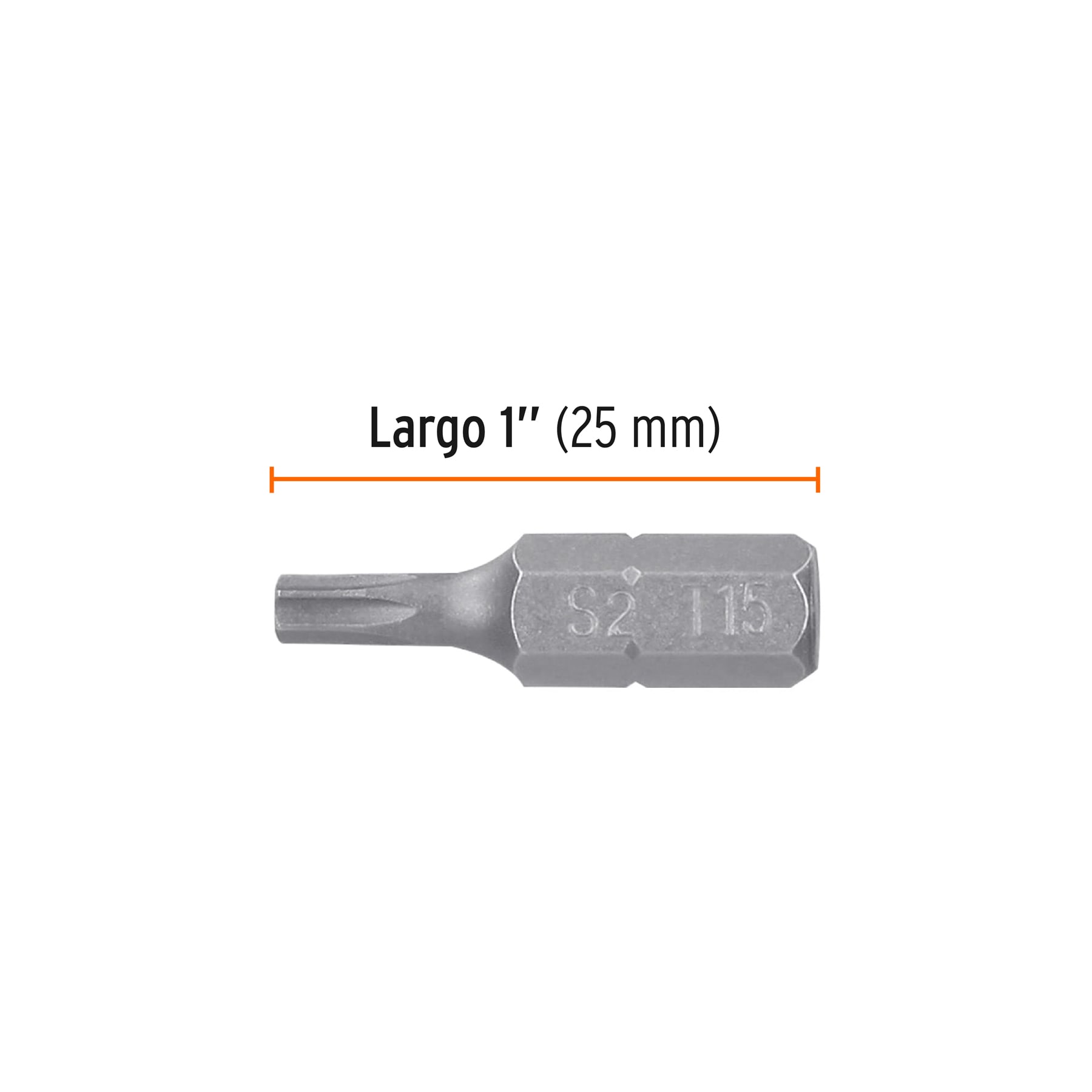 Puntas para desarmador Torx seg T15, 1", 5 piezas