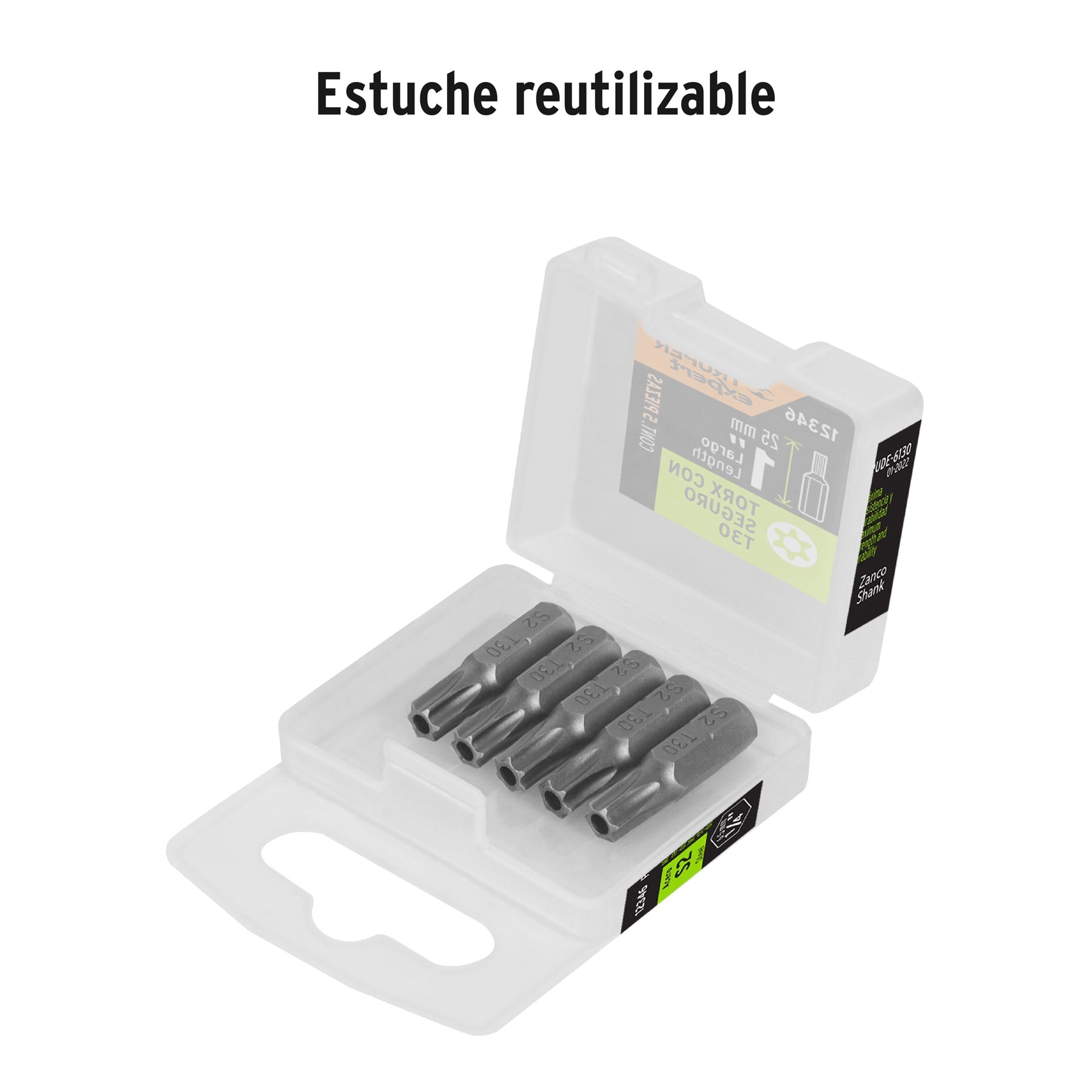 Puntas para desarmador Torx seg T30, 1", 5 piezas