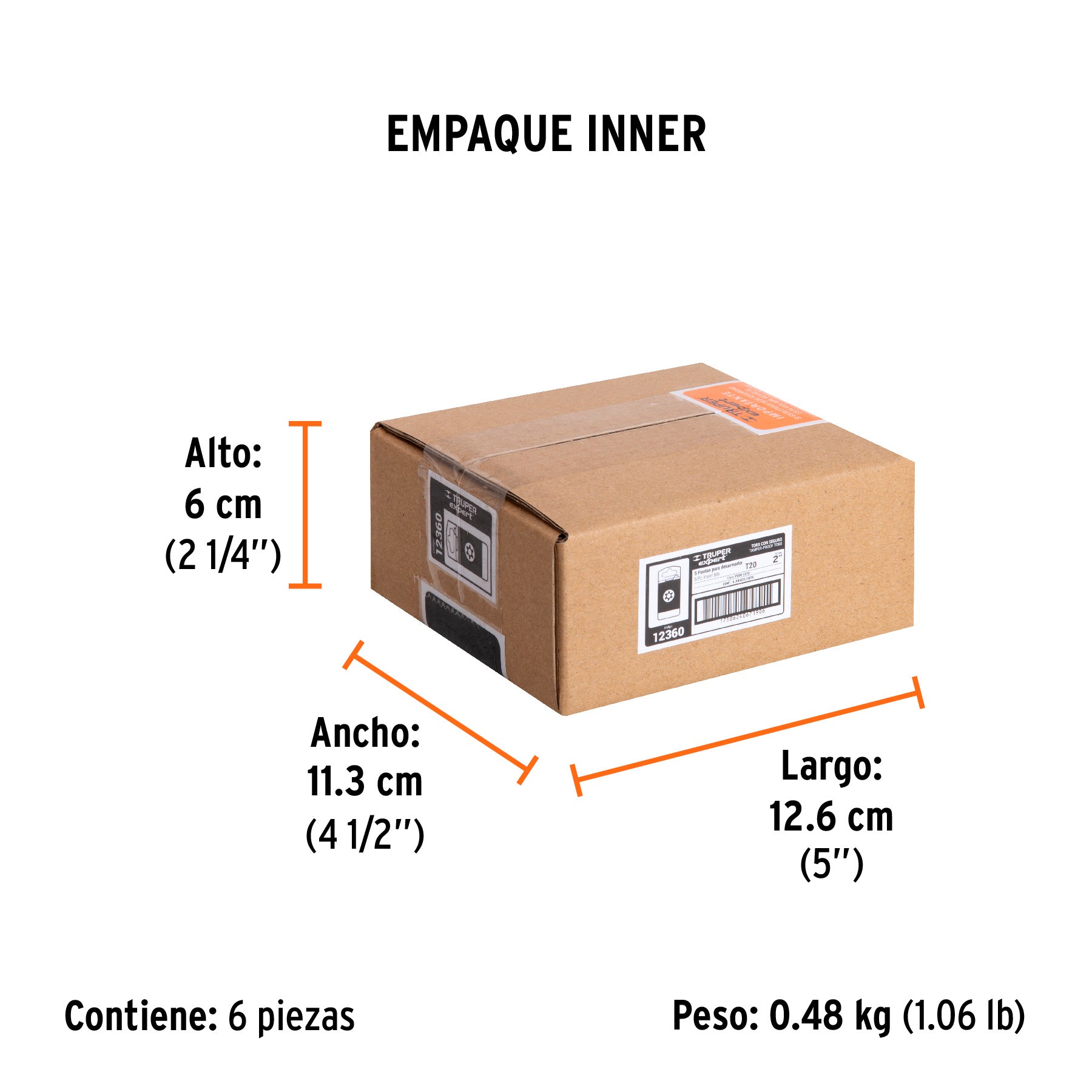 Puntas para desarmador Torx seg T20, 2", 5 piezas