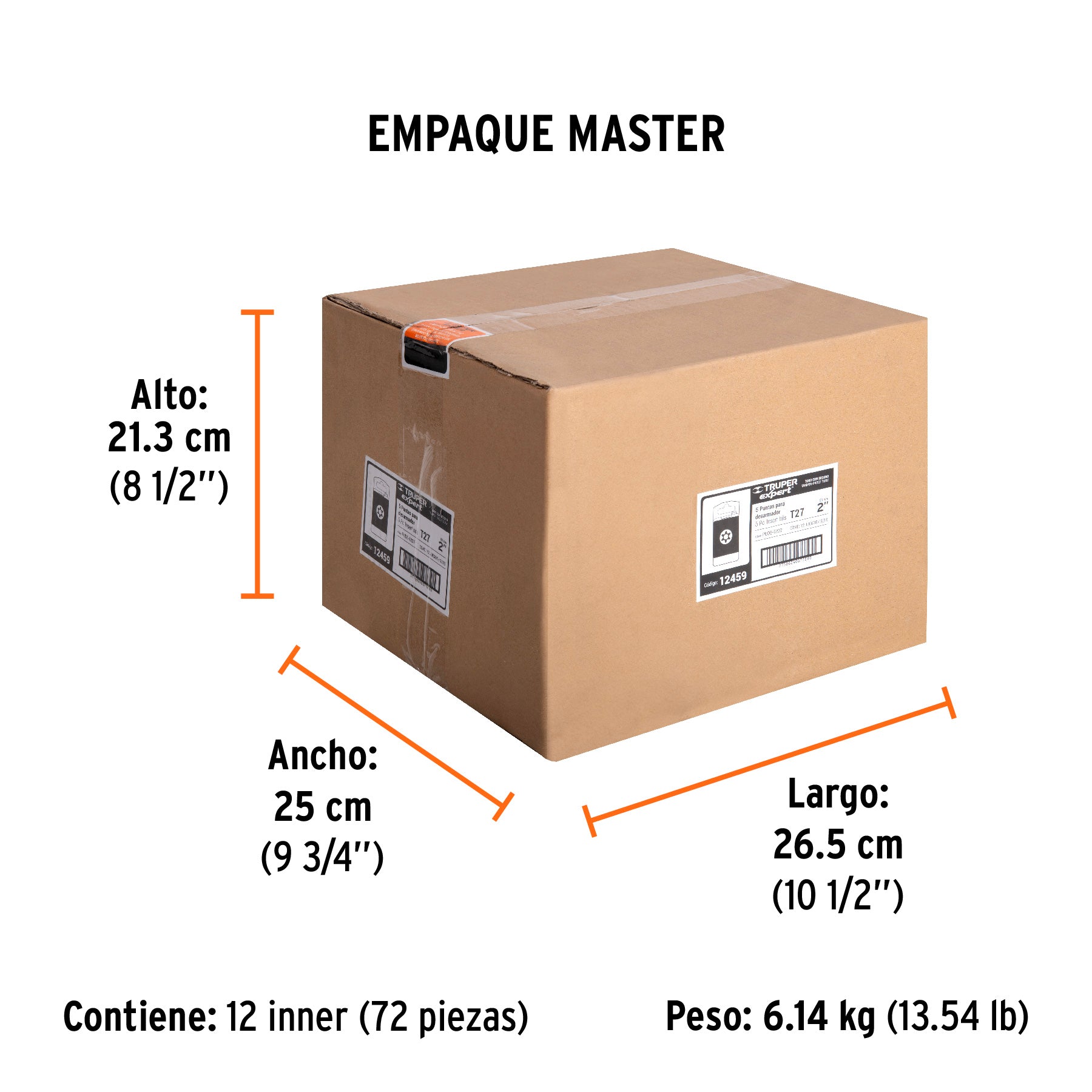 Puntas para desarmador Torx seg T27, 2", 5 piezas
