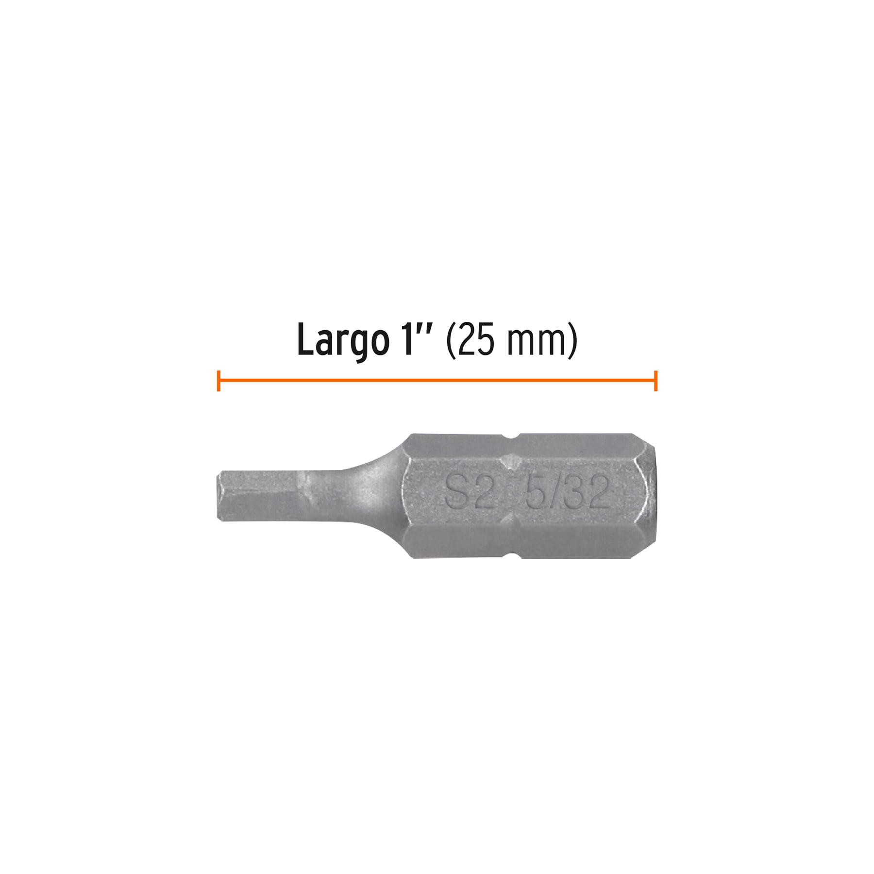 Puntas para desarmador hexagonales 3/32, 1", 5 piezas