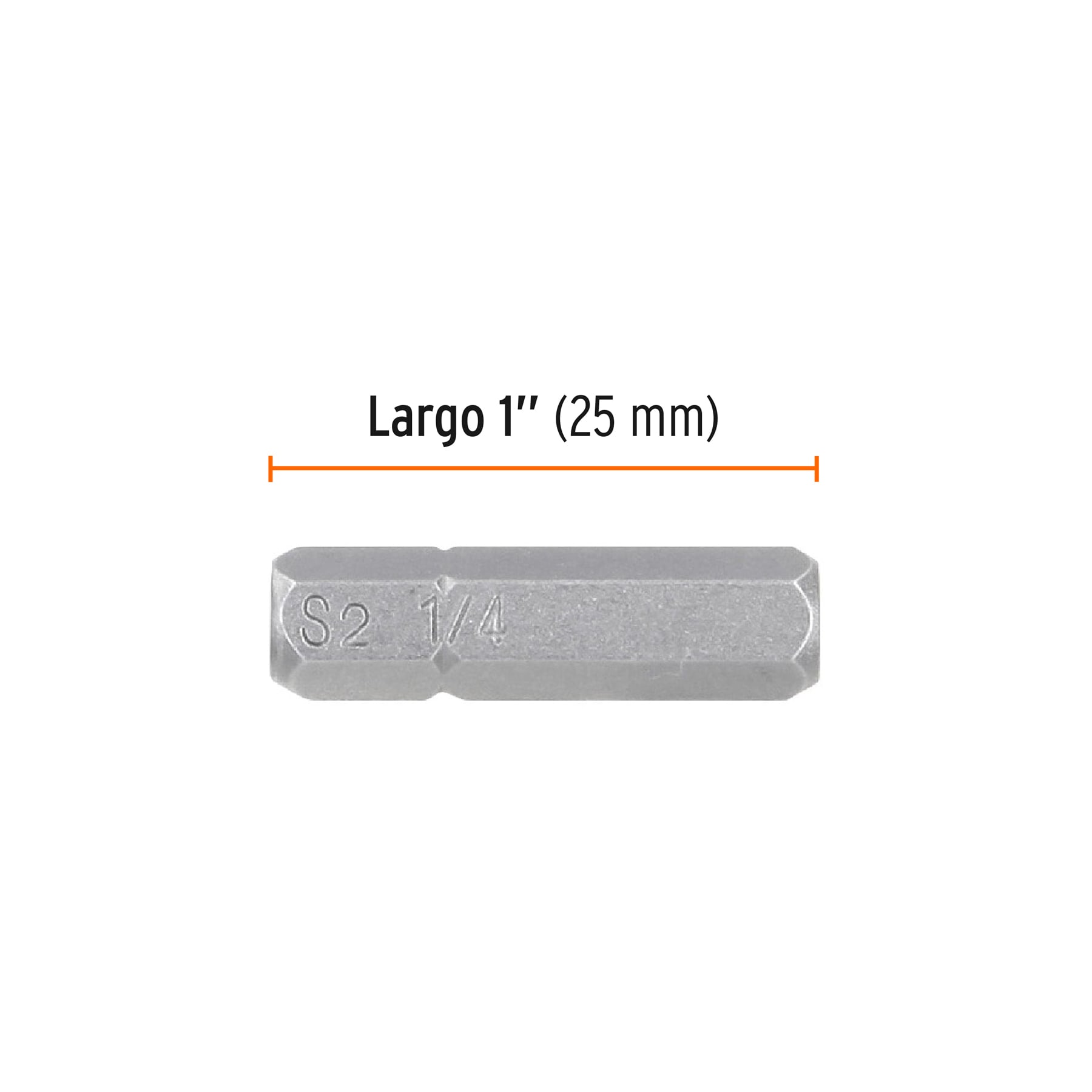 Puntas para desarmador hexagonales 1/4, 1", 5 piezas
