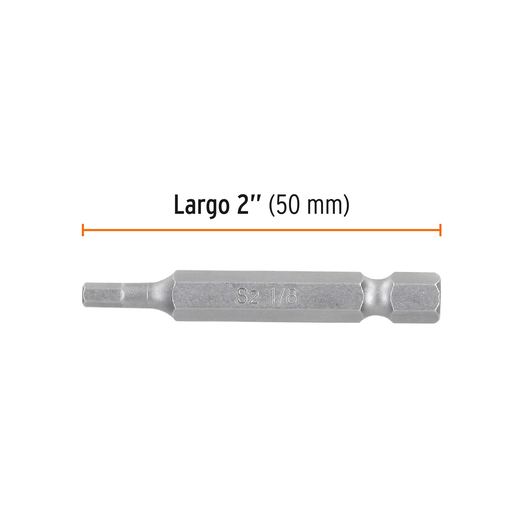 Puntas para desarmador hexagonales 1/8, 2", 5 piezas