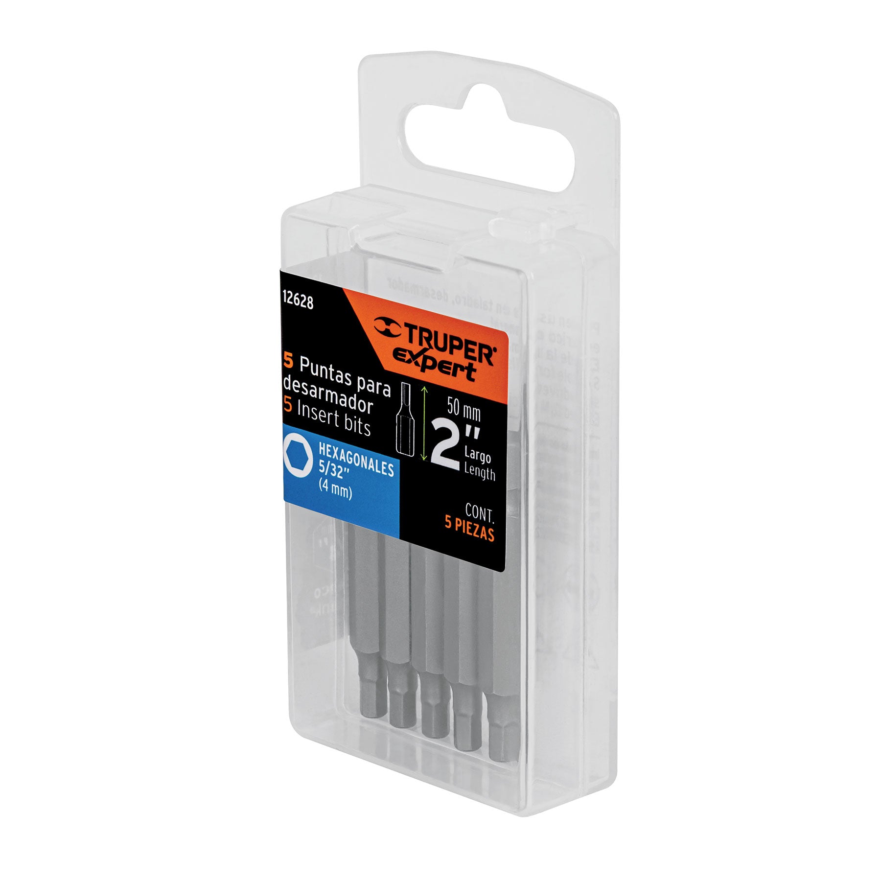 Puntas para desarmador hexagonales 5/32, 2", 5 piezas