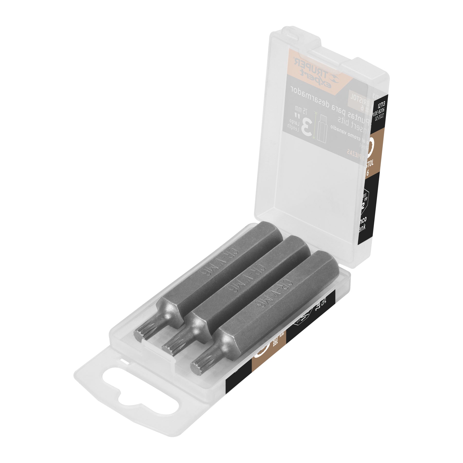 Puntas para desarmador bristol M6, 3", 3 piezas