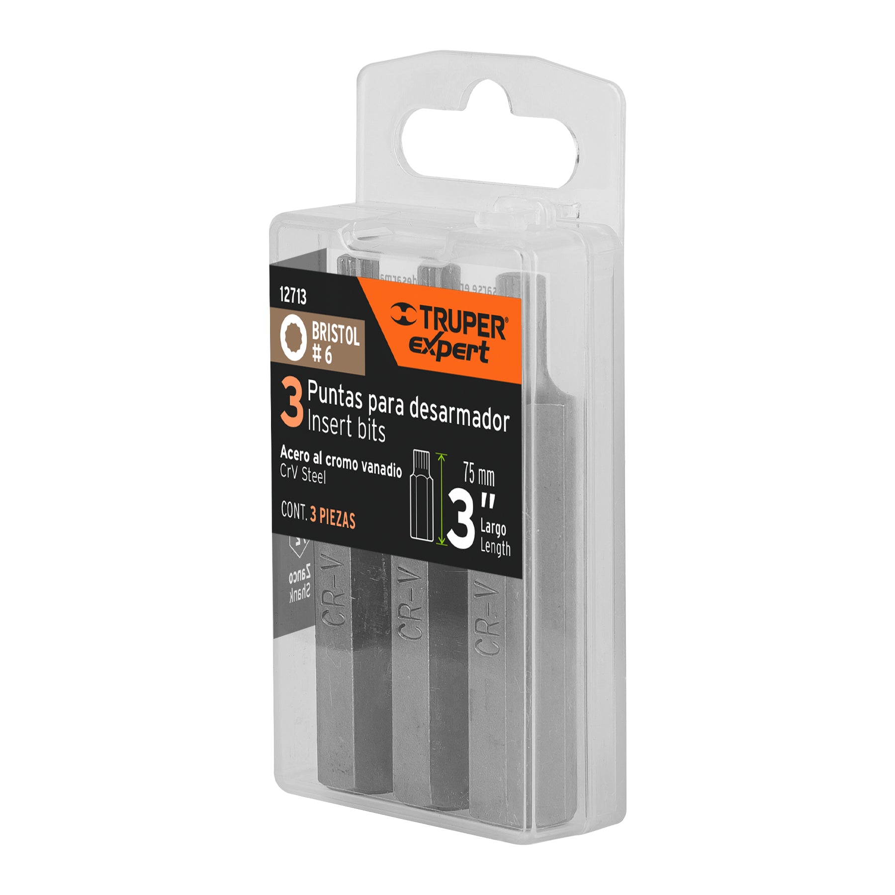Puntas para desarmador bristol M6, 3", 3 piezas