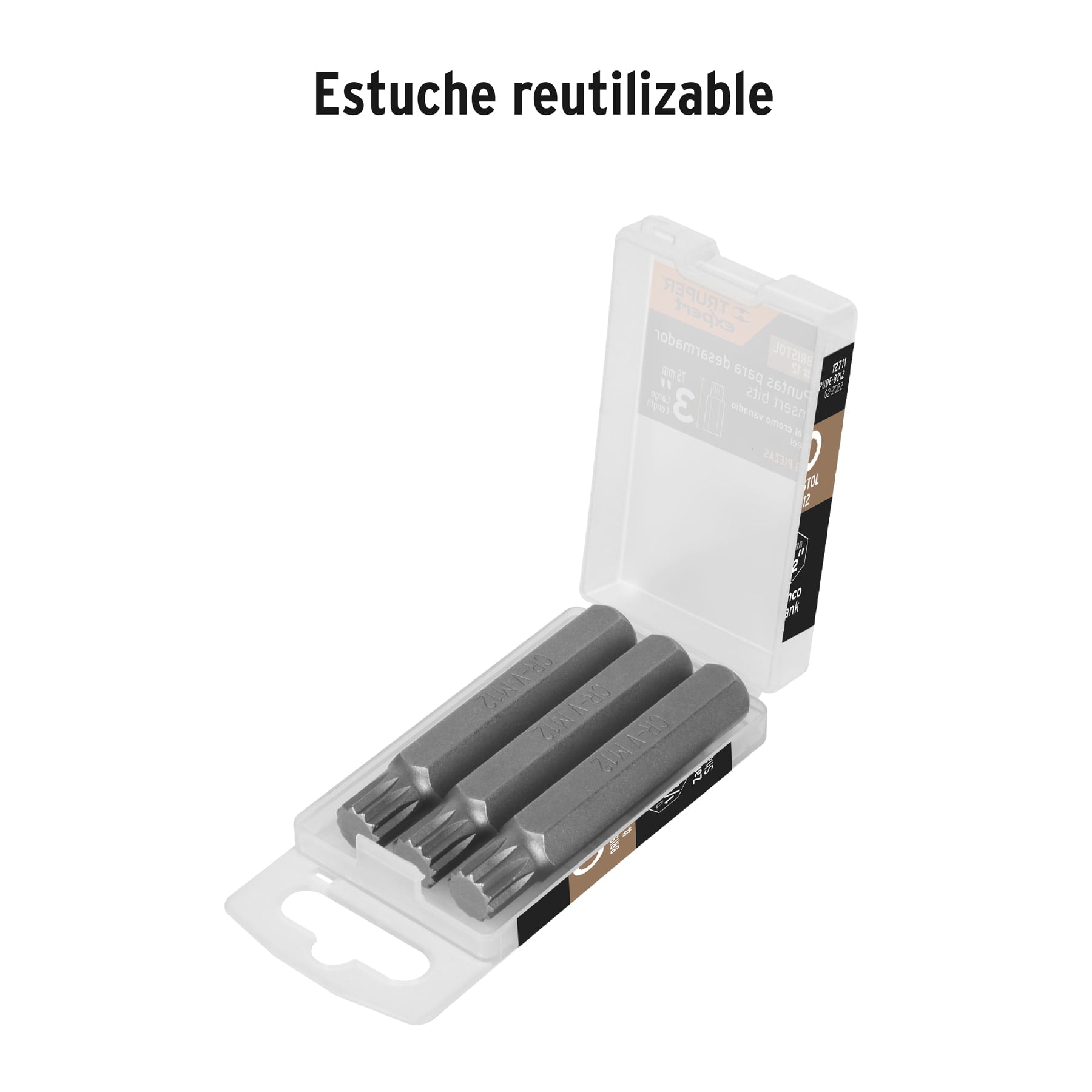Puntas para desarmador bristol M12, 3", 3 piezas