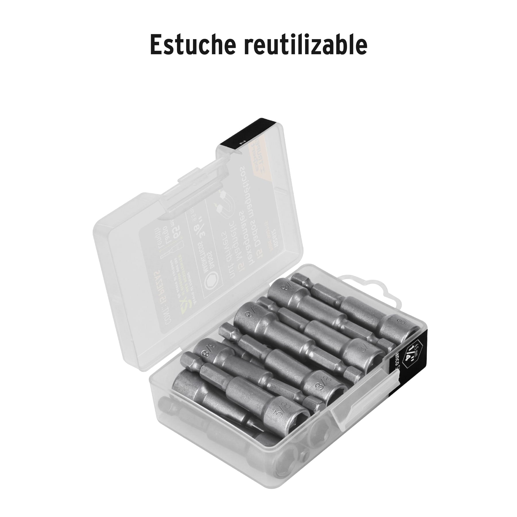 Estuche con 15 dados magnéticos de 3/8' largo 2', Expert