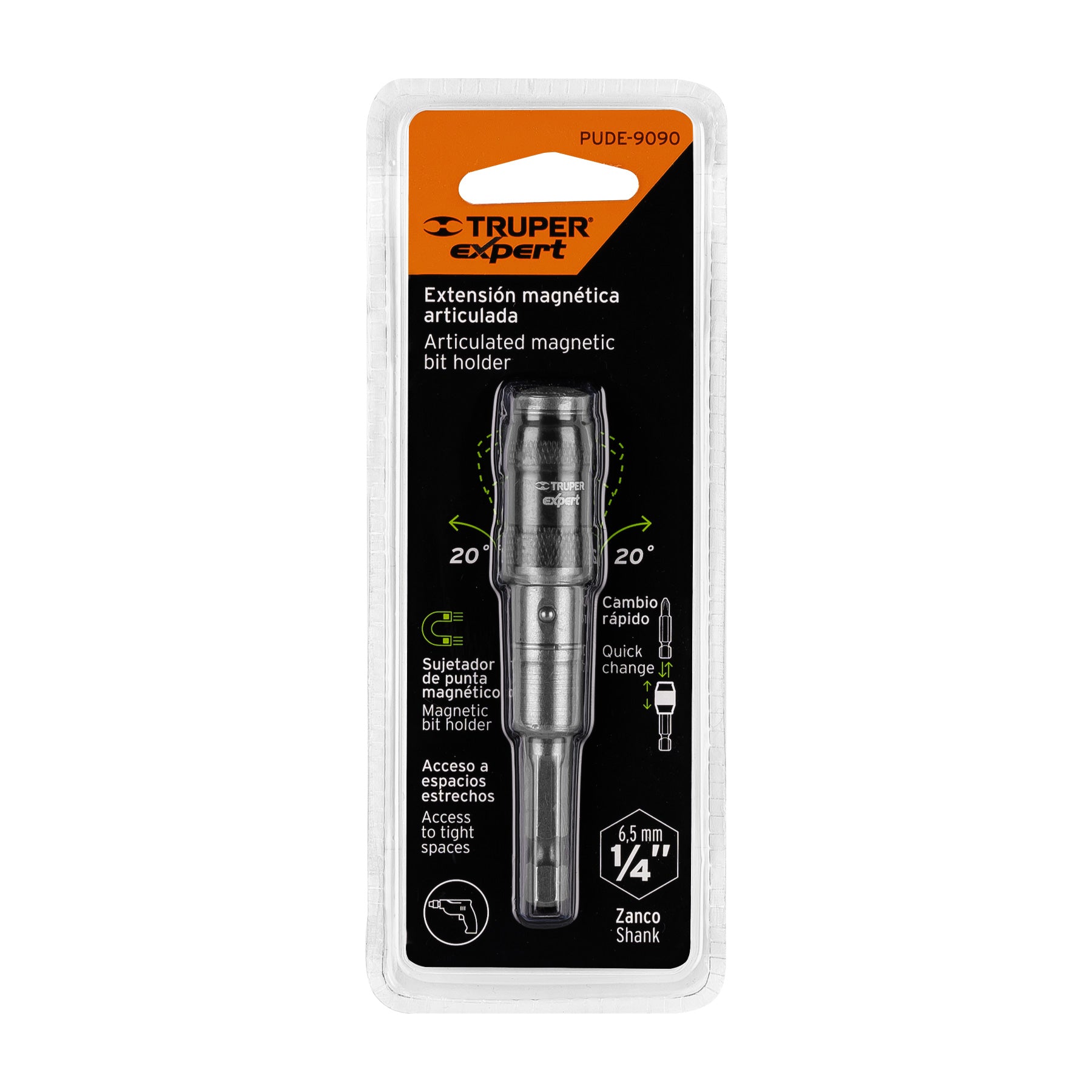 Extensión articulada de poder, 90 mm, Truper Expert
