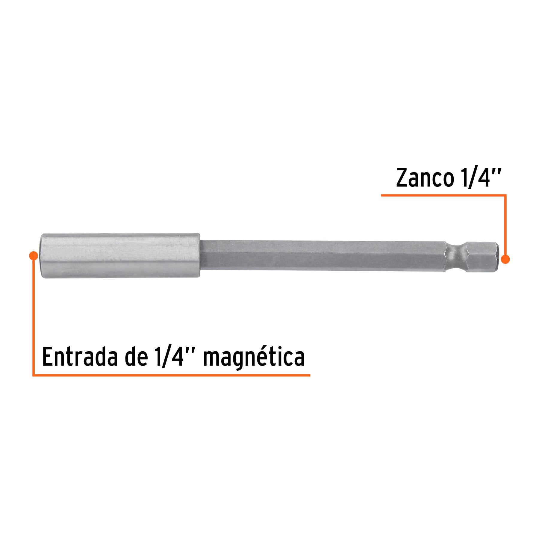 Juego extensión magnética, 100 mm, 5 piezas, Truper Expert
