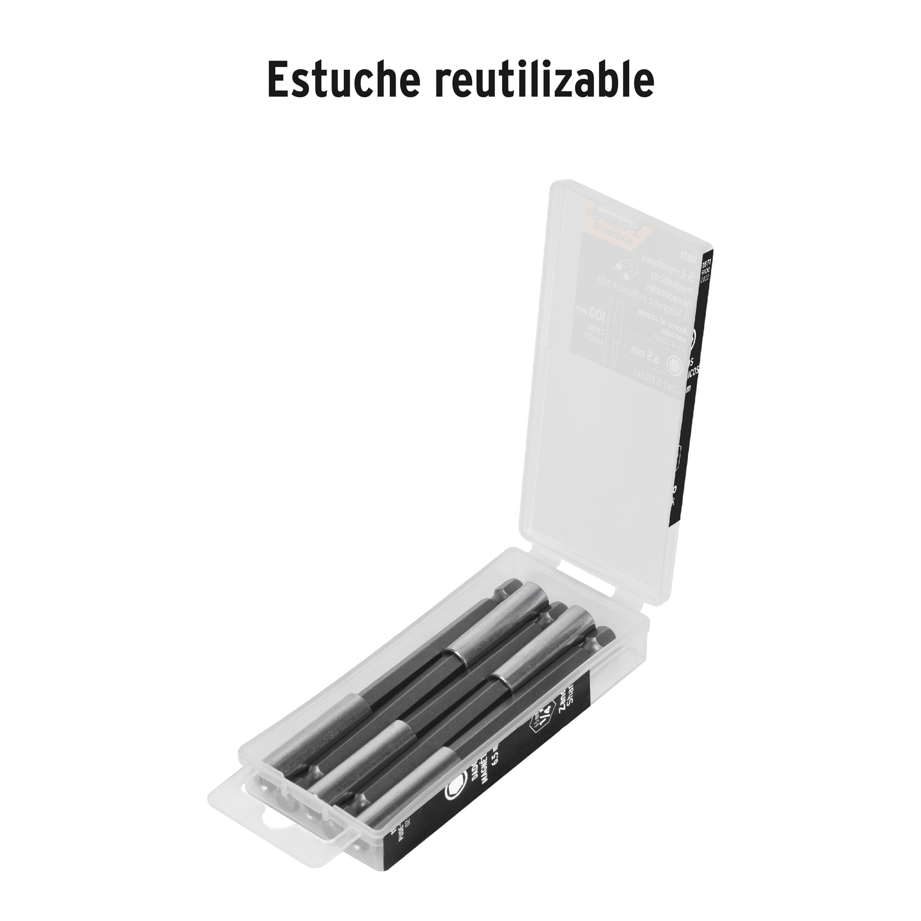 Juego extensión magnética, 100 mm, 5 piezas, Truper Expert