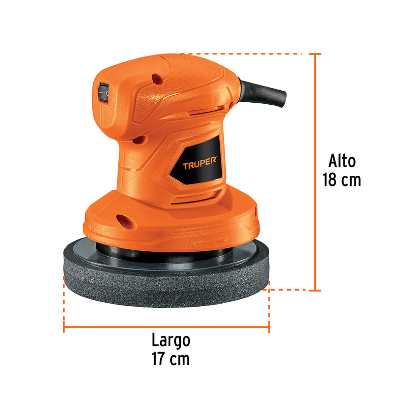 Pulidora orbital 6' de mano 110 W, Truper