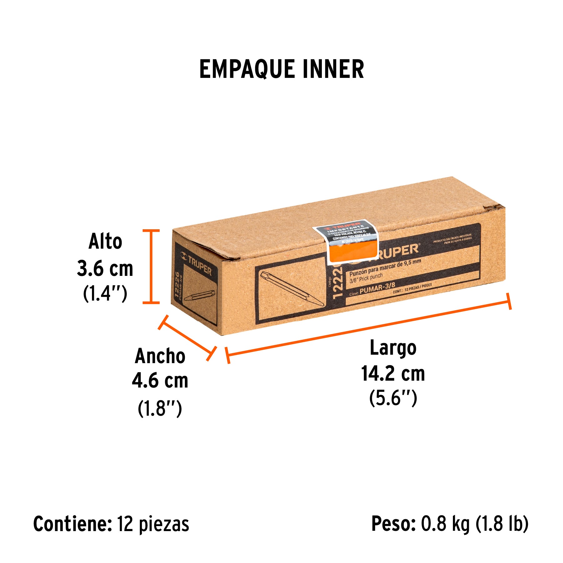 Punzón para marcar de 3/8"
