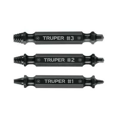 Blíster con 3 puntas extractoras de tornillos, Truper