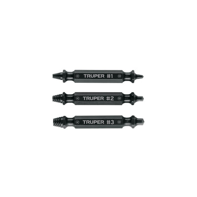 Blíster con 3 puntas extractoras de tornillos, Truper
